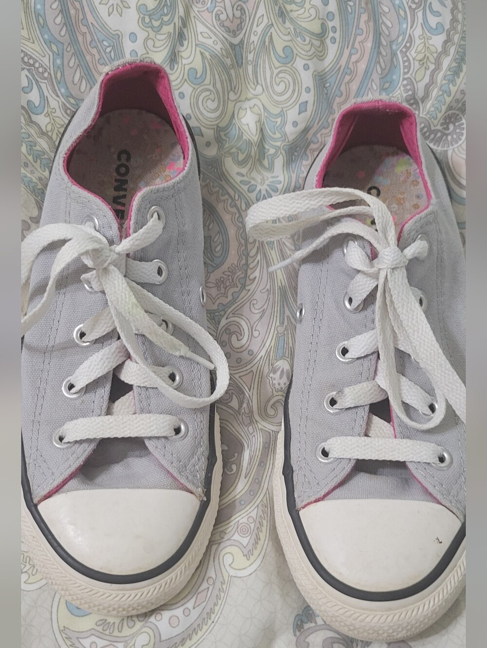 Kids Converse ALL STAR Sz 1 Jr Gray